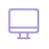 Icone d'ecran d'ordinateur en gris