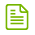 Icone d'un document de papier en vert