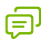 Icone de bulle de conversation en vert