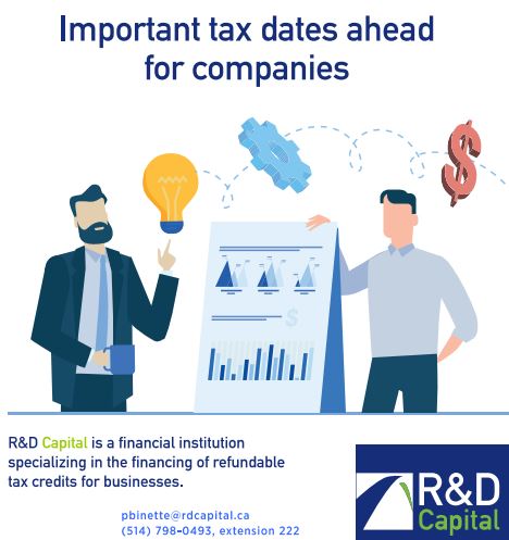 Important tax dates ahead for companies