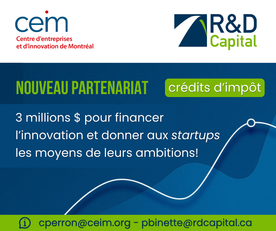 R&D Capital et le CEIM s&rsquo;associent pour soutenir le financement des crédits d&rsquo;impôt des entreprises innovantes
